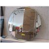 Image 1 : Vintage Etched Glass Mirror - 24" Diameter