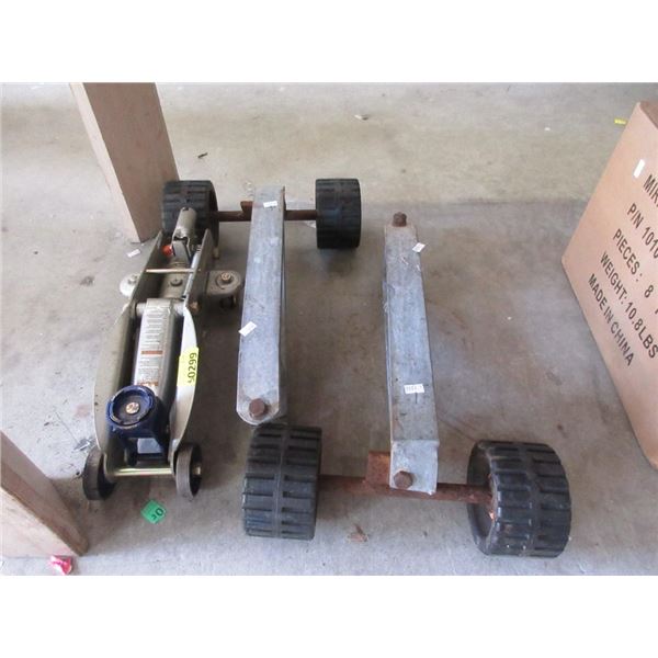 Hydraulic Jack & 2 Boat Wobble Wheels