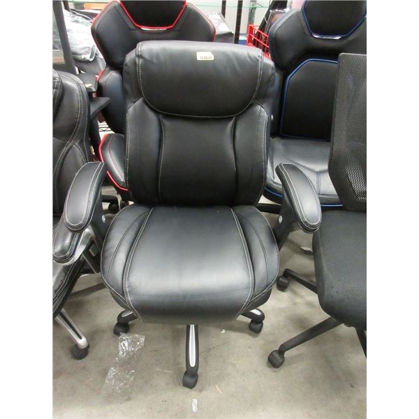 Black Bonded Leather Office Chair