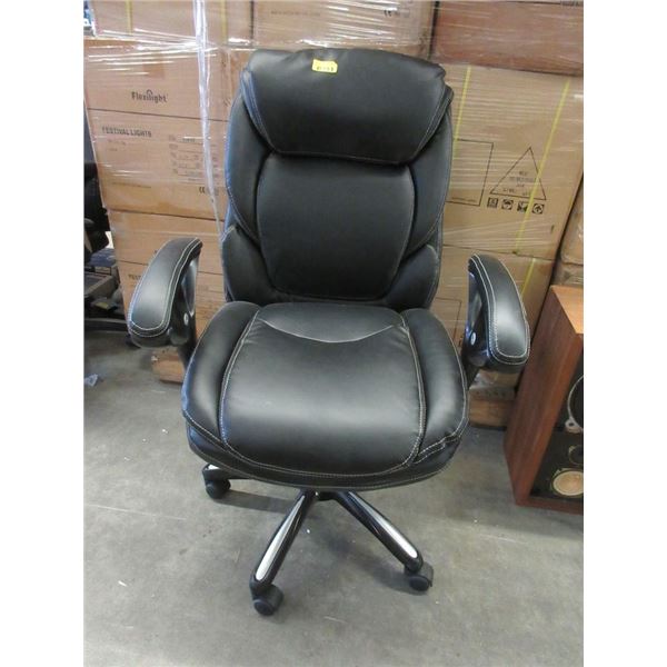 Black Bonded Leather Office Chair