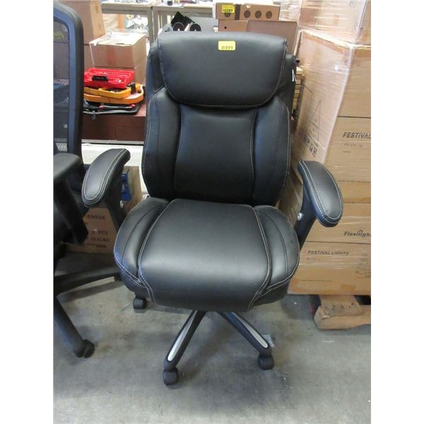 Black Bonded Leather Office Chair