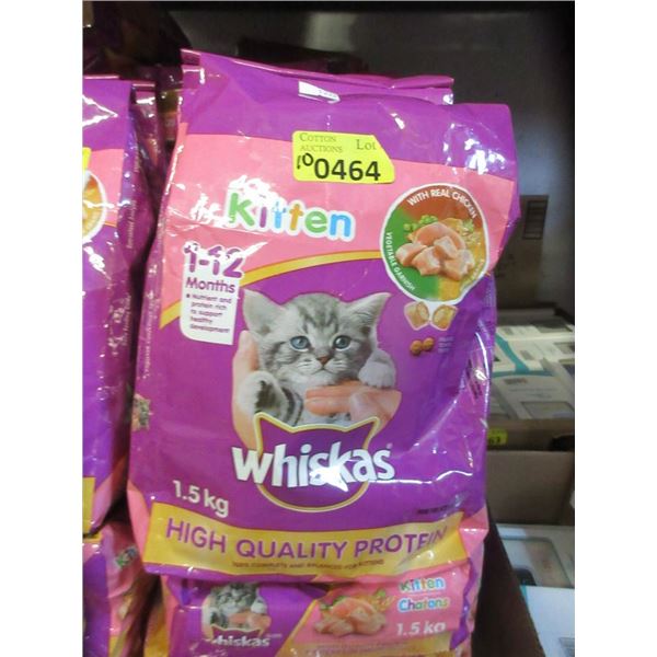 10 x 1.5 kg Bags of Whiskas Kitten Dry Food