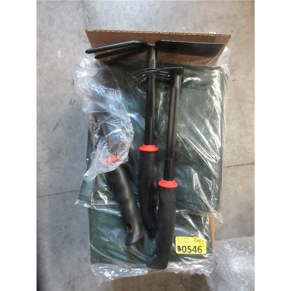 Set of 3 New 7 Gallon Potting Bags with Tool Set