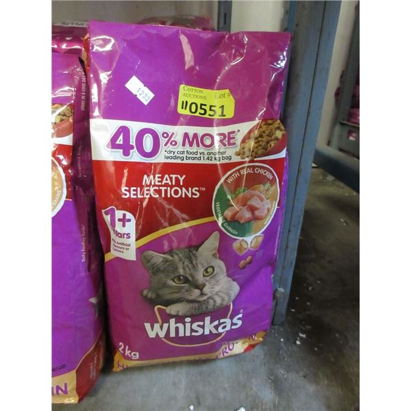 11 x 2 kg Bags of Whiskas Adult Dry Cat Food