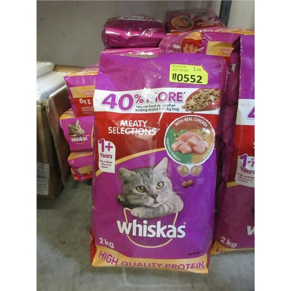 11 x 2 kg Bags of Whiskas Adult Dry Cat Food