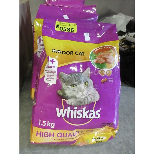 10 x 1.5 kg Bags of Whiskas Indoor Cat Dry Food