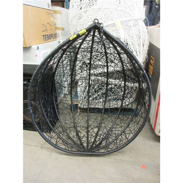 Black Hanging Basket Patio Chair - Store Return