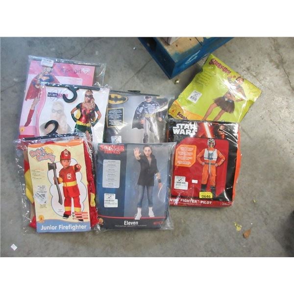 7 Assorted Child & Adult Halloween Costumes