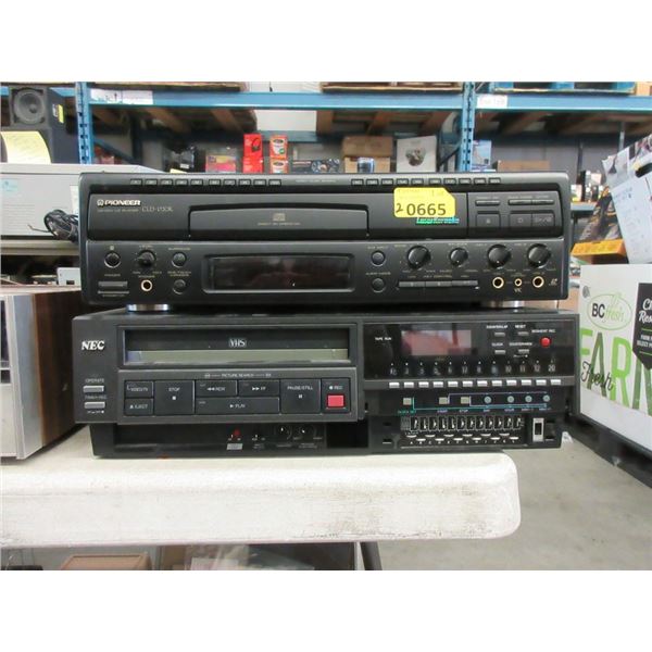 Pioneer CD Player & NEC VHS Player