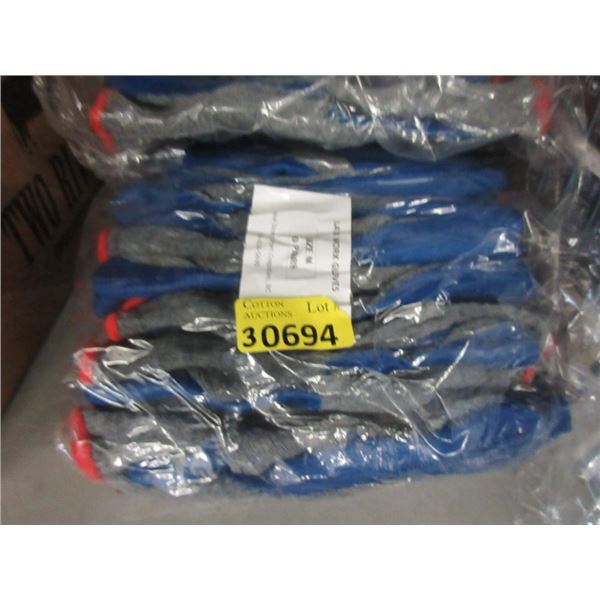 3 Bags of 10 Pairs of Latex Palm Work Gloves