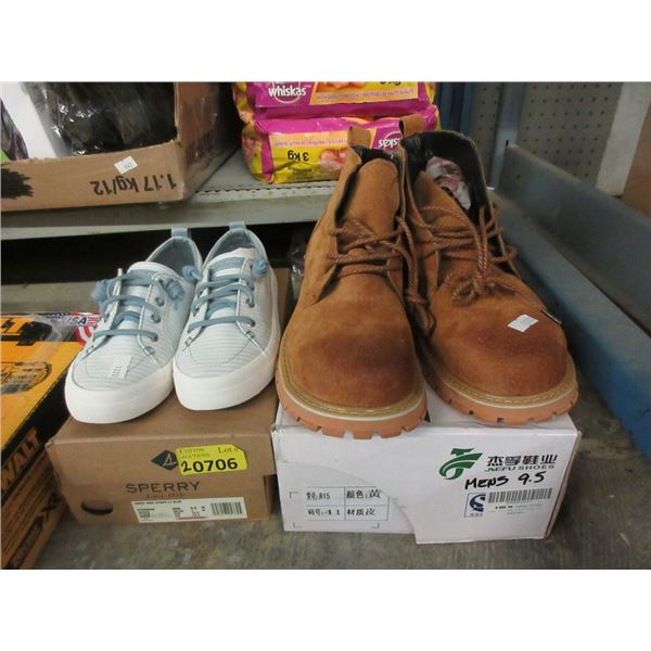 Men's Size 9.5 Work Boots & Ladies Size 5.5 Shoes