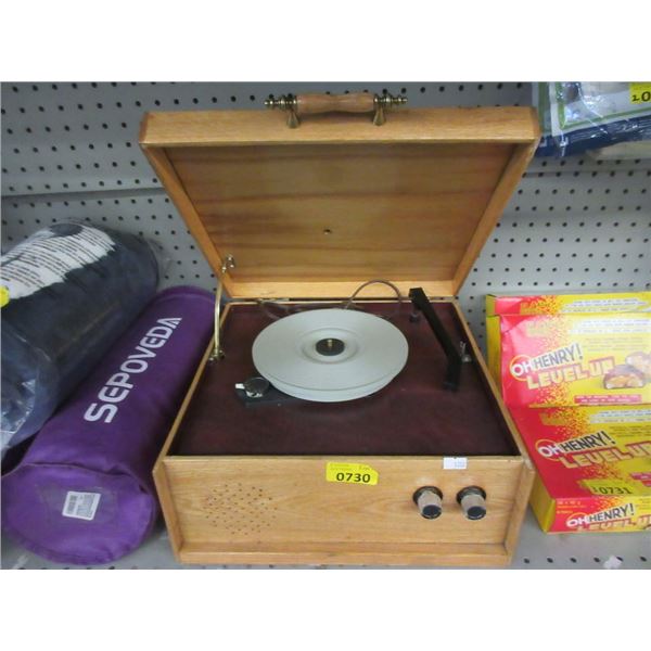 Record Player in Wood Case