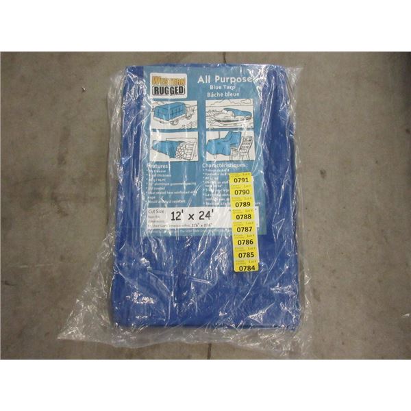 New Blue All Purpose 12' x 24' Tarp