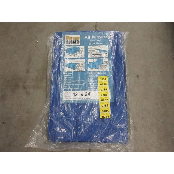 New Blue All Purpose 12' x 24' Tarp