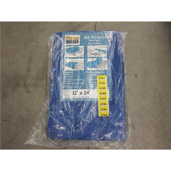 New Blue All Purpose 12' x 24' Tarp