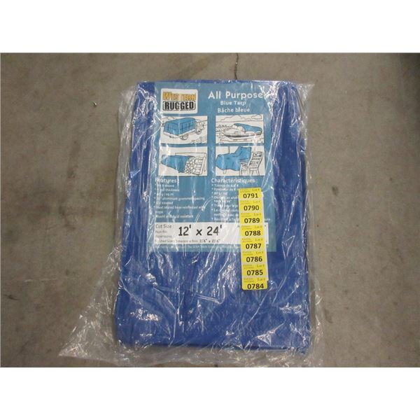 New Blue All Purpose 12' x 24' Tarp