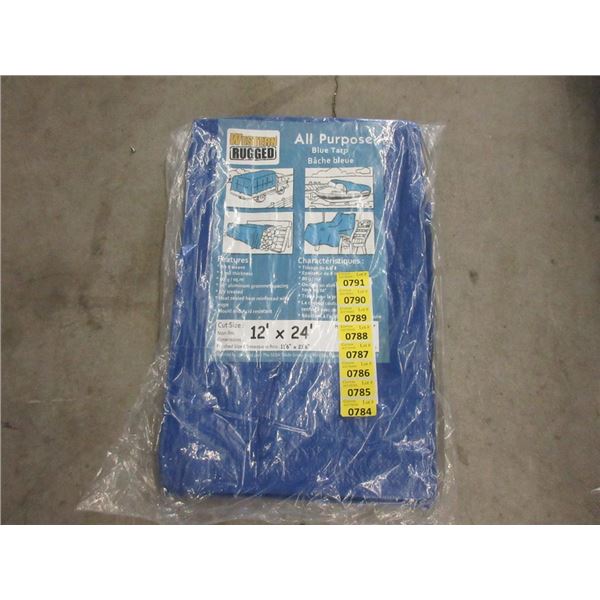 New Blue All Purpose 12' x 24' Tarp