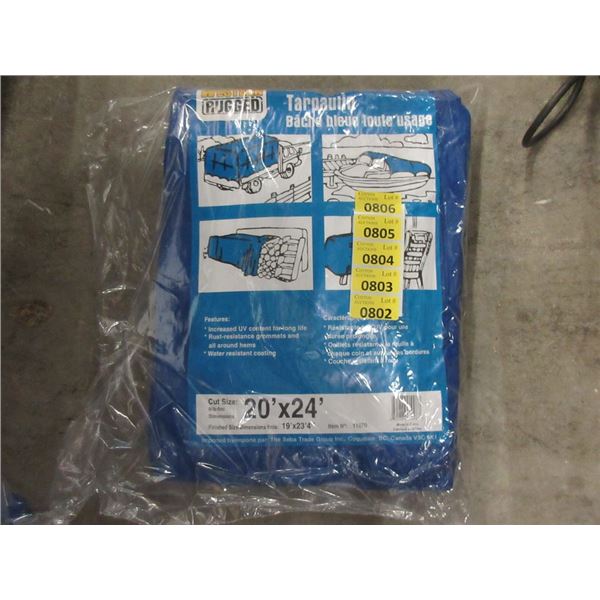 New 20' x 24' Blue All Purpose Tarp