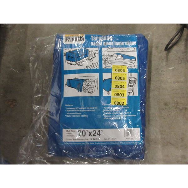 New 20' x 24' Blue All Purpose Tarp