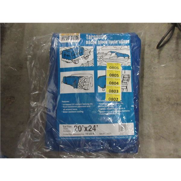 New 20' x 24' Blue All Purpose Tarp