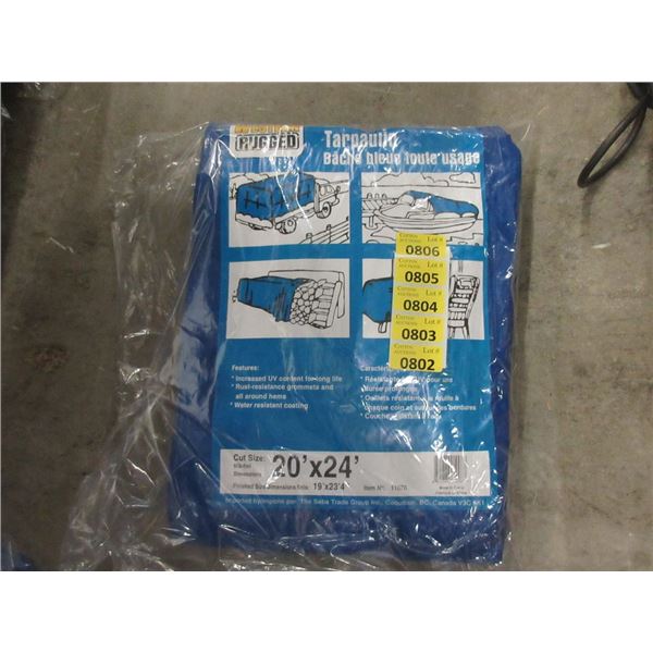 New 20' x 24' Blue All Purpose Tarp