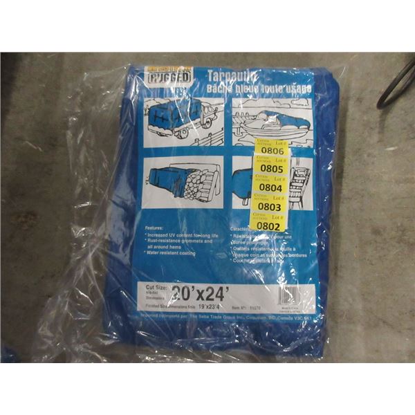 New 20' x 24' Blue All Purpose Tarp