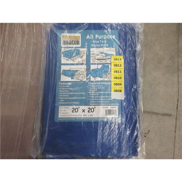 New 20' x 20' Blue All Purpose Tarp