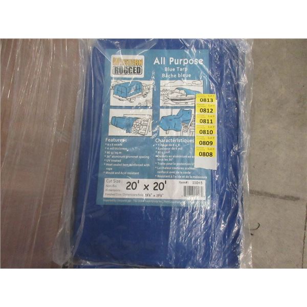 New 20' x 20' Blue All Purpose Tarp