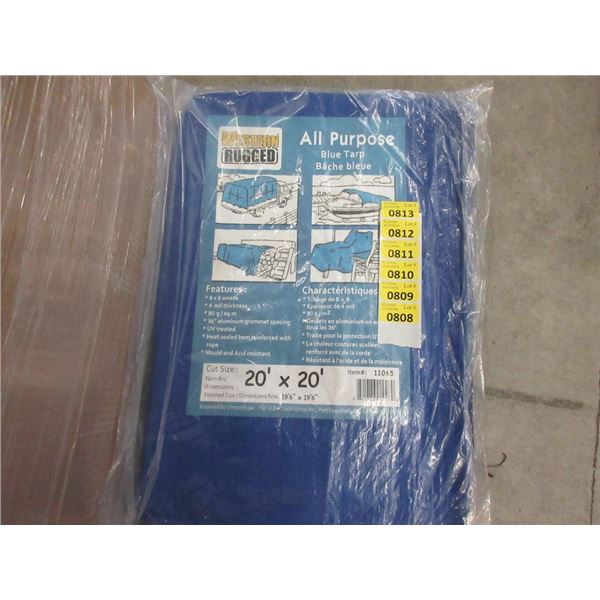 New 20' x 20' Blue All Purpose Tarp