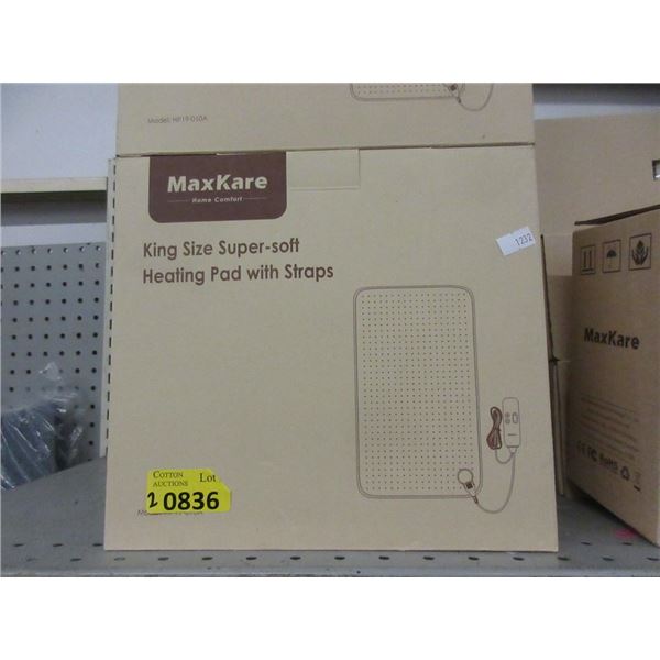 2 MaxKare King Size Heating Pads with Straps