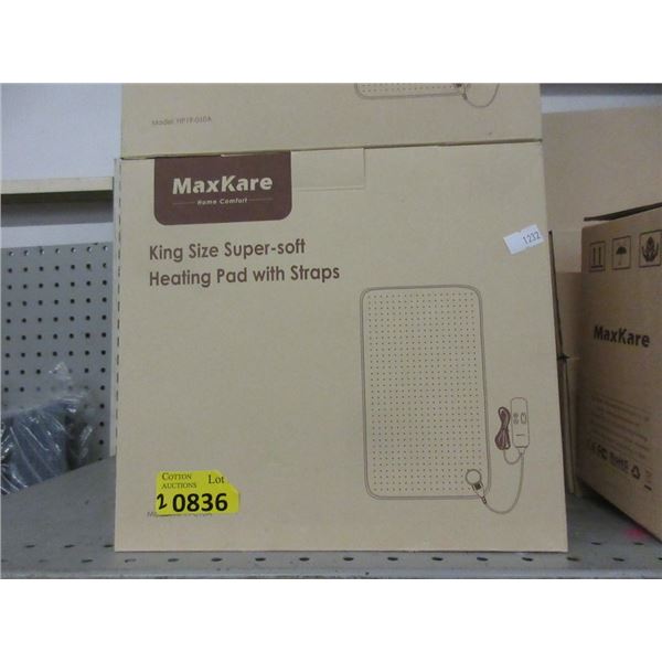 2 MaxKare King Size Heating Pads with Straps