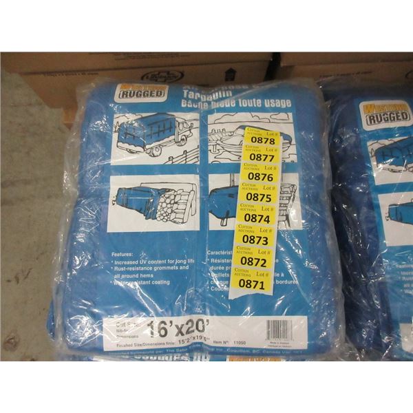 New 16' x 20' All Purpose Blue Tarp