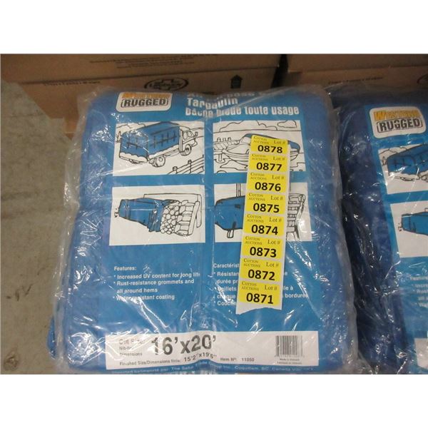 New 16' x 20' All Purpose Blue Tarp