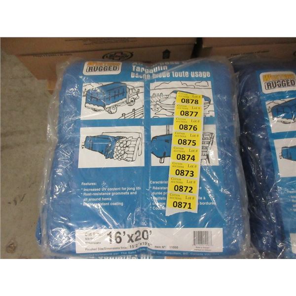 New 16' x 20' All Purpose Blue Tarp