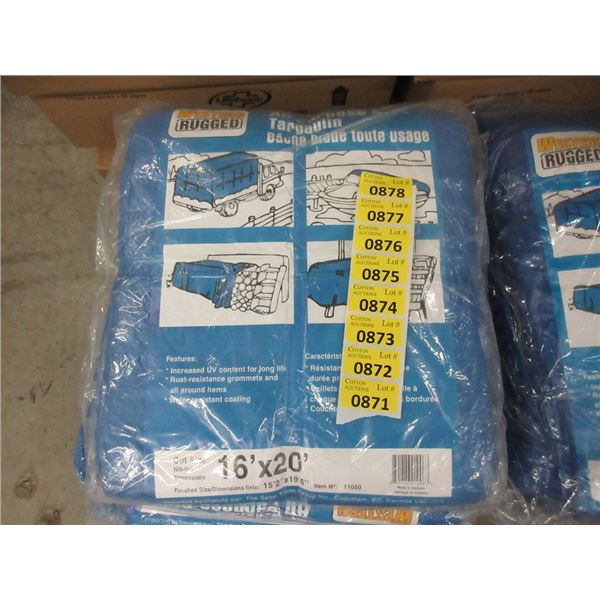 New 16' x 20' All Purpose Blue Tarp