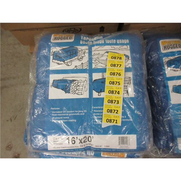 New 16' x 20' All Purpose Blue Tarp