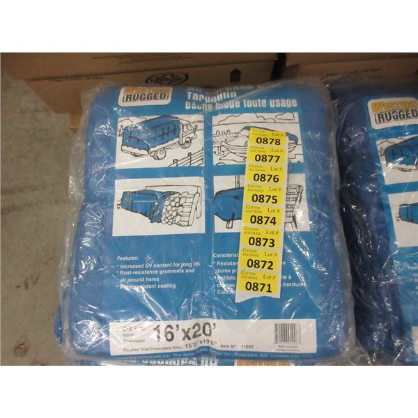 New 16' x 20' All Purpose Blue Tarp