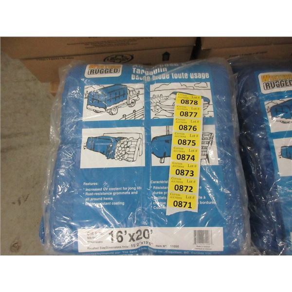 New 16' x 20' All Purpose Blue Tarp