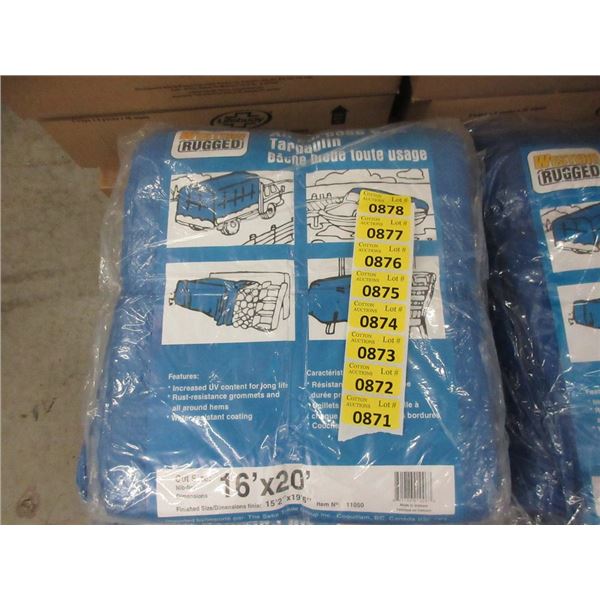 New 16' x 20' All Purpose Blue Tarp