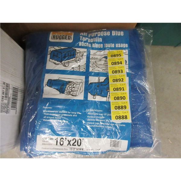 New 16' x 20' All Purpose Blue Tarp