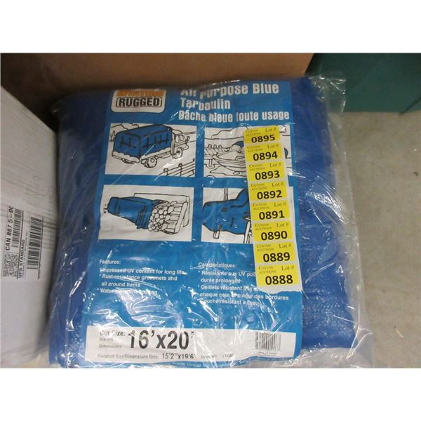 New 16' x 20' All Purpose Blue Tarp