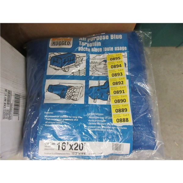 New 16' x 20' All Purpose Blue Tarp