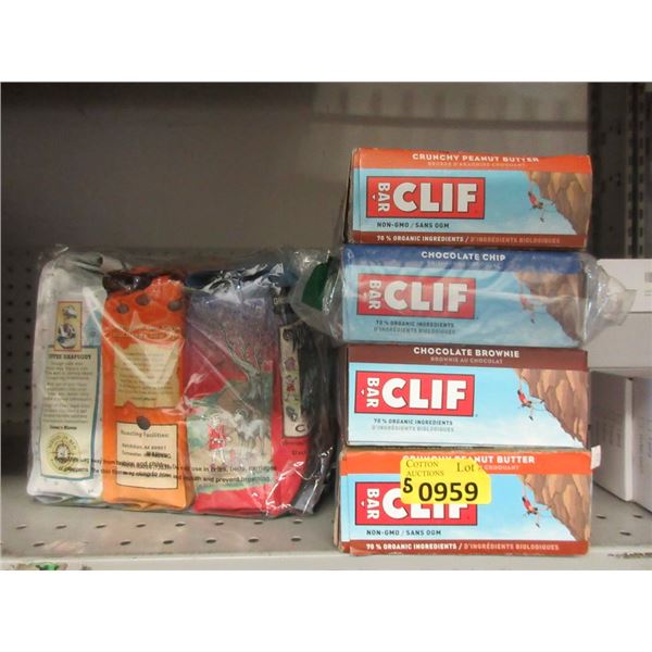 4 Clif Bars & 1 Variety Bag Ravens Brew Coffee