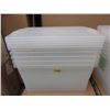 Image 1 : Set of 5 New 50 L Clear Storage Totes w/ Lids