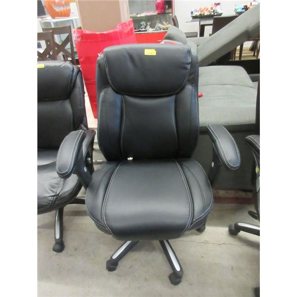 New Black Bonded Leather Office Chair