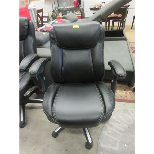 New Black Bonded Leather Office Chair