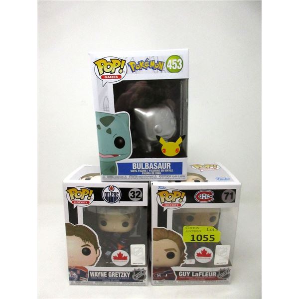 2 Hockey & 1 Pokemon Funko Pop