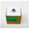 Image 2 : Sterling Silver Amethyst & Diamond Ring