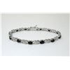 Image 1 : Sapphire & Diamond Tennis Bracelet