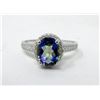 Image 1 : 2.5 CT Mystic Blue Topaz & Diamond Ring